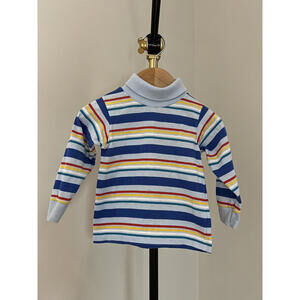 Vintage Carter's Primary Color Striped Long Sleeve Turtleneck Shirt, Made in USA
